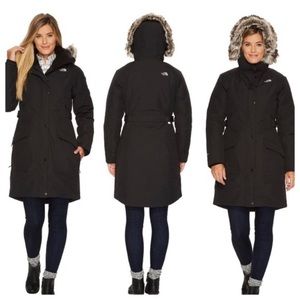 The North Face S outer boroughs parka black fur hood full length